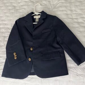 Janie and Jack Little Boy’s Navy Blazer with Gold Buttons